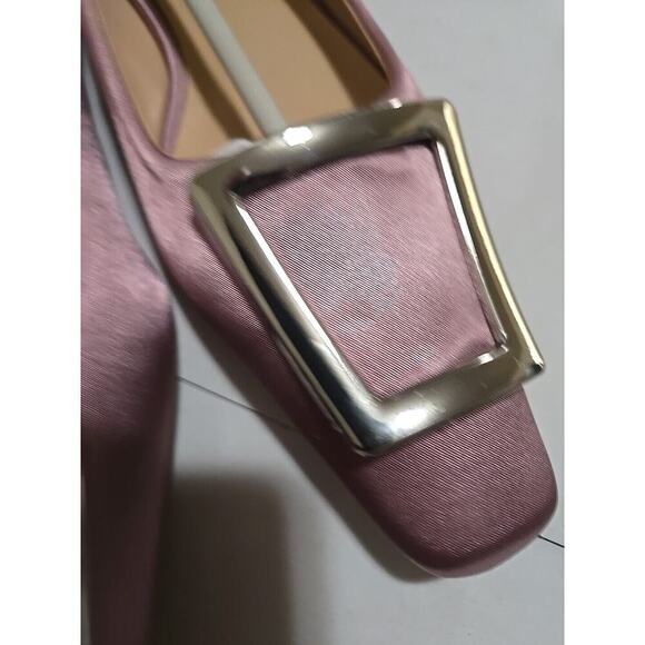 Metal Buckle Satin Low Heel (Lucia) C.Paravano Purple size W 9 - 9.5 - Picture 11 of 16
